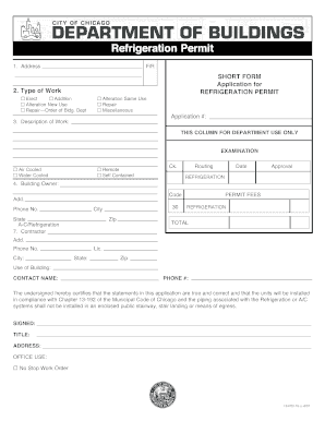 SELF CERTIFICATION CHECKLIST of ITEMS City of Chicago  Form