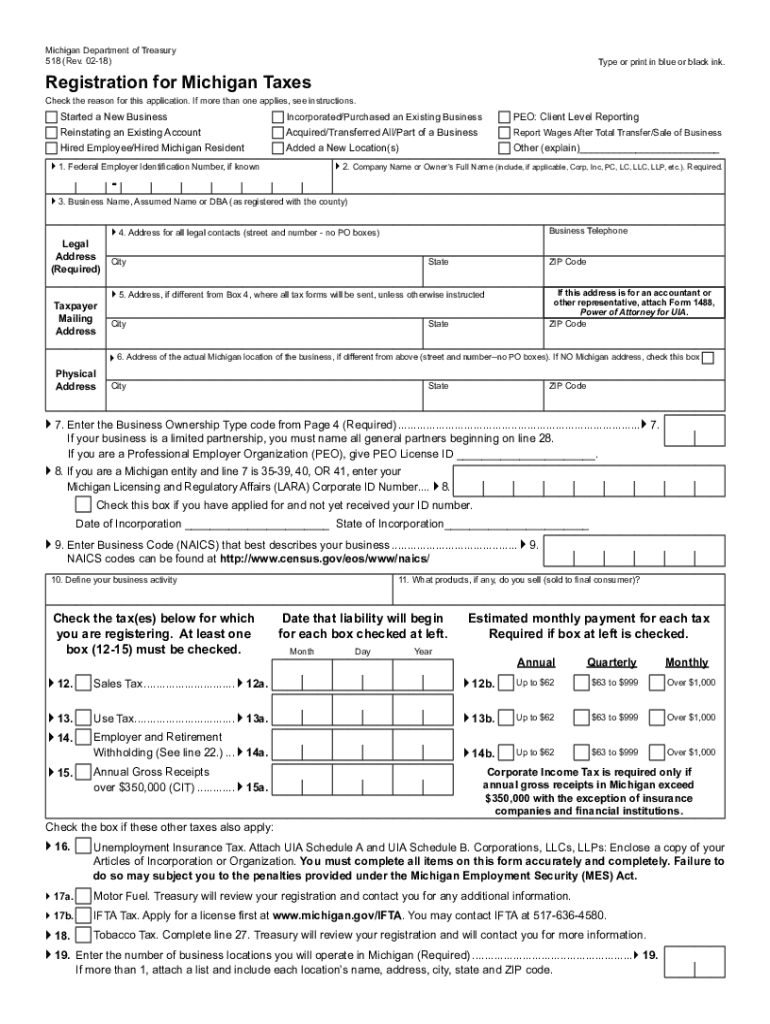  Form 518 2018