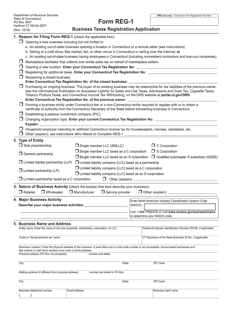  Ct Gov Drs Reg 1 Form 2018