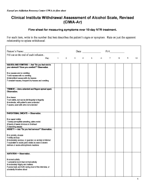 Ciwa Assessment Form