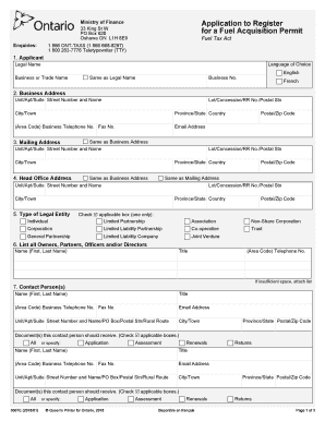 Ontario Central Forms Repository