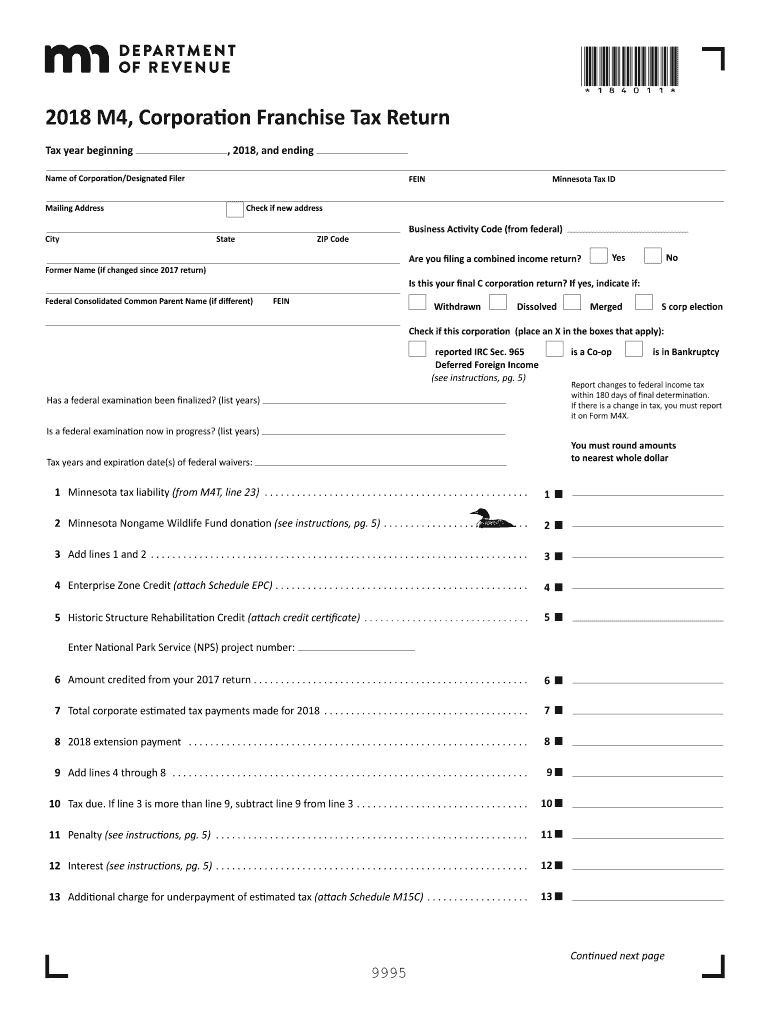 Minnesota Tax Forms M4