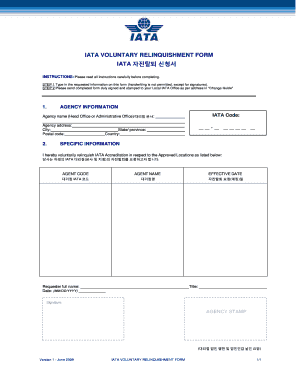 Voluntary Relinquishment  Form