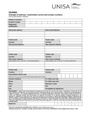 DSAR03 Unisa Ac Za  Form