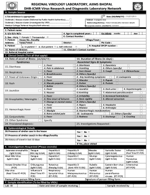 VRDL Requisition Form AIIMS Bhopal