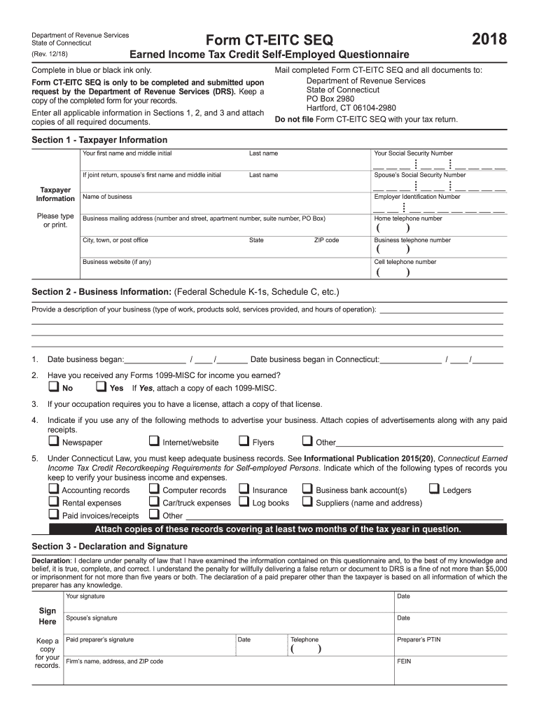  Eitc Forms from the Print Out 2018