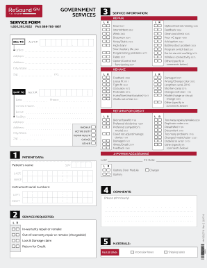 Resound Repair Form