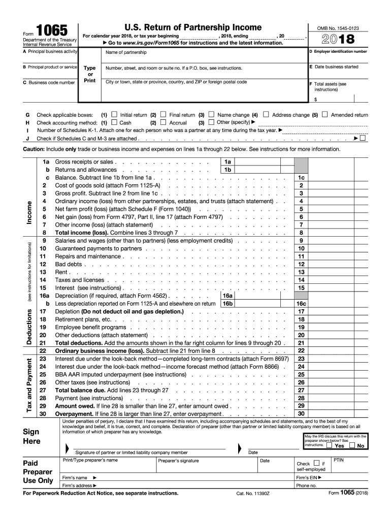  Form 1065 2018