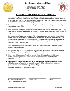 Disclosure of All Facts and Circumstances Known to Himher at the Time the Complaint is Made  Form