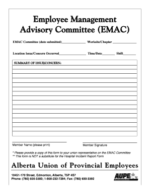 Emac Aupe Fill Out  Form