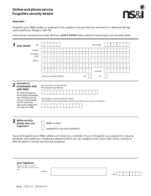 Ns I Forgotten Security Details Form