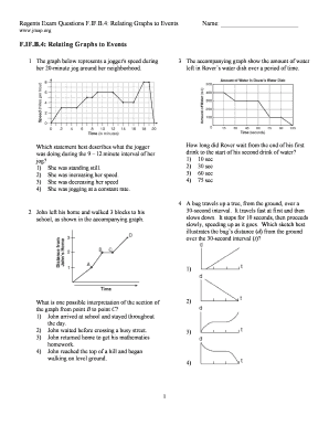 Relating Graphs to Events Worksheet  Form