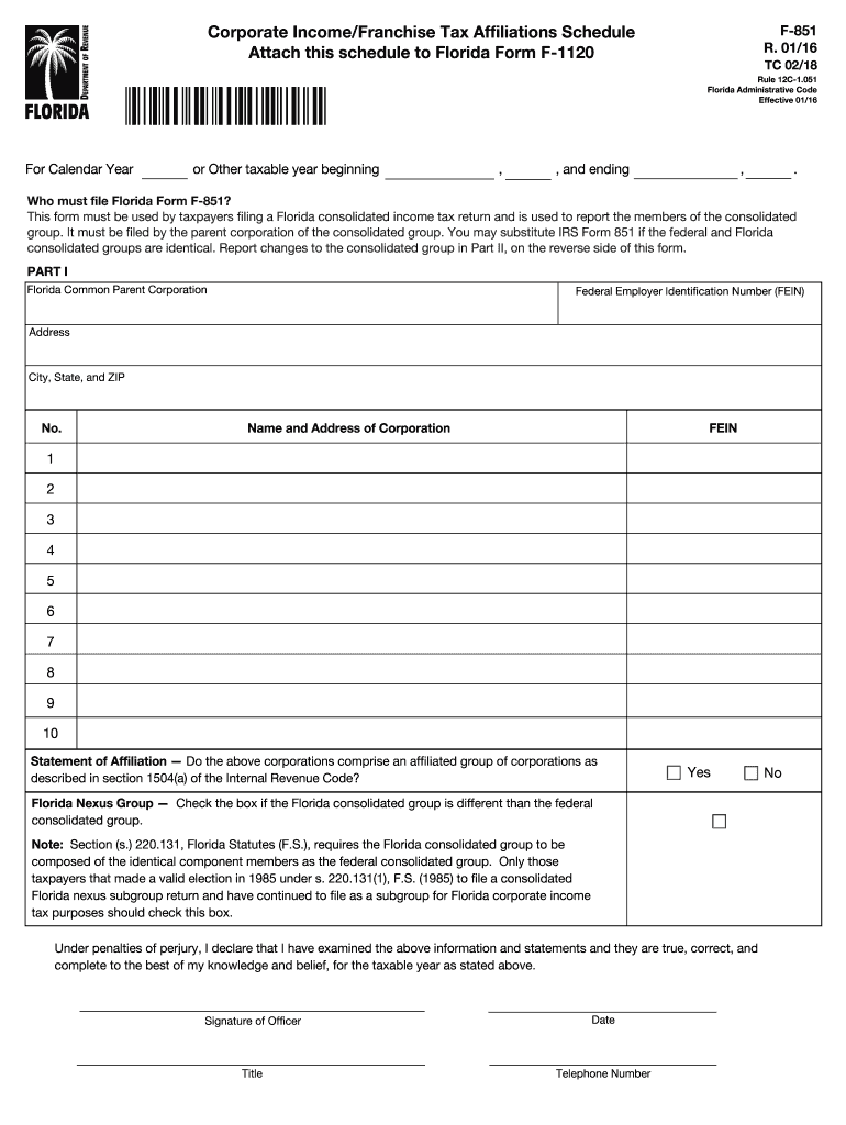  Florida Corporate Tax Form 2018