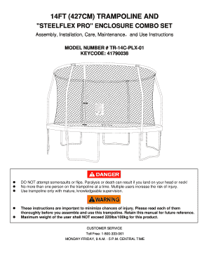 Kmart Trampoline 14ft  Form