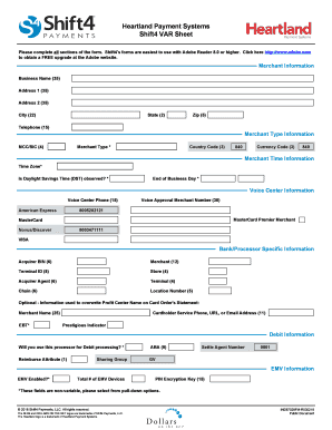 Var Sheet  Form