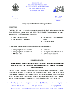 Maine EMS Treatment Protocols Effective July 1 Maine  Form