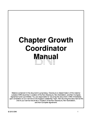 Bni Growth Coordinator  Form