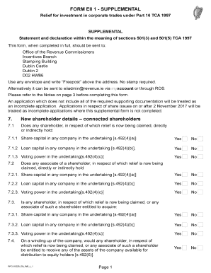 Form Eii 1 Supplemental Revenue Commissioners