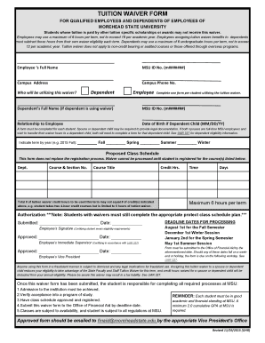  Morehead State University Forms & Documents 2015-2024