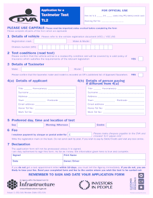 Apply for Taxi Meter Test Ni  Form