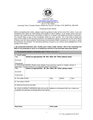 License Application Form