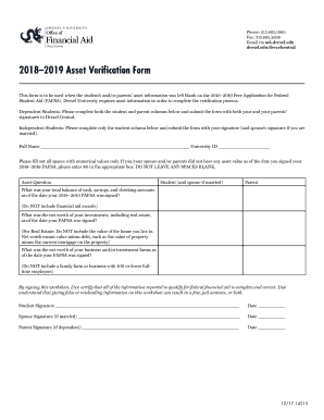  20182019 Asset Verification Form 2017