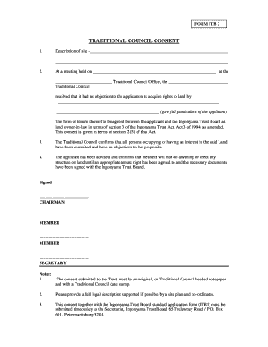 Permission to Occupy Tribal Land Letter  Form