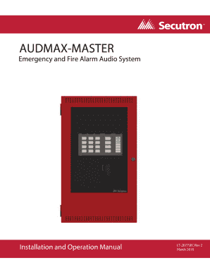 Secutron Mr 2900 Programming Manual  Form