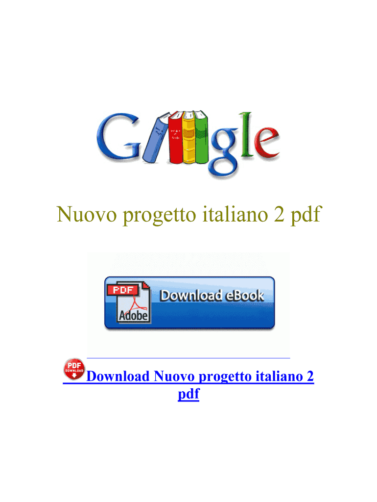 Nuovissimo Progetto Italiano 2 PDF Download  Form