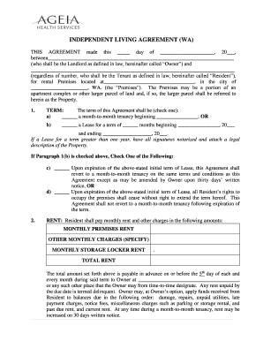 Tenancy Residential  Form