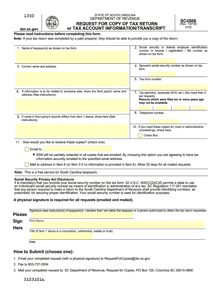 Sc Copy Return Fill Out And Sign Printable Pdf Template Signnow