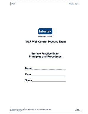 Iwcf Exam PDF  Form
