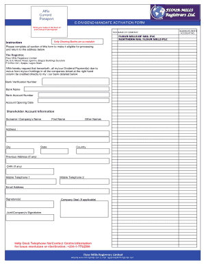 Flour Mills Registrars E Dividend Form