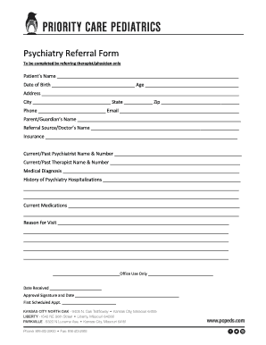 Psychiatry Referral Form