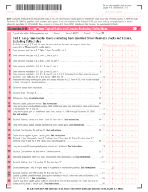  Massachusetts Schedule D is 2017-2024