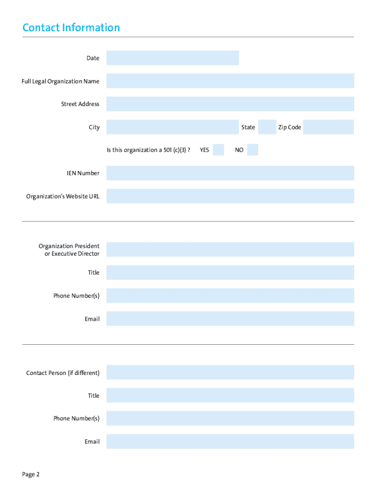 Air Products Foundation Lehigh Valley Grant Application  Form