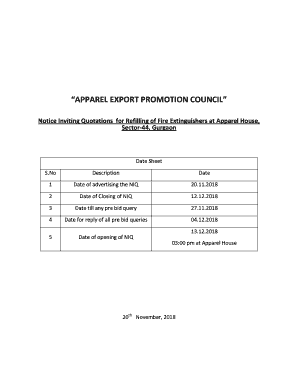 Fire Extinguisher Quotation Format