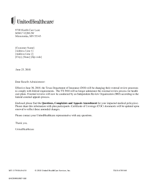 Cover Letter UnitedHealthcare  Form