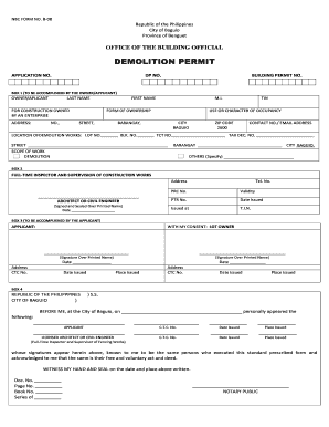Demolition Permit  Form