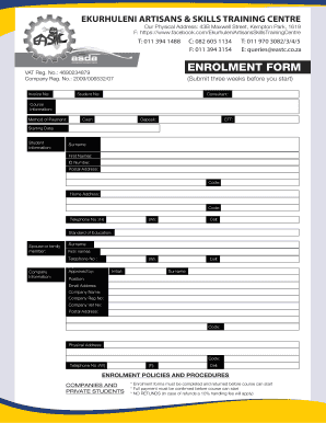 Ekurhuleni Artisans Application Form