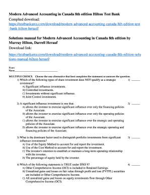 Modern Advanced Accounting in Canada 9th Edition PDF Download  Form