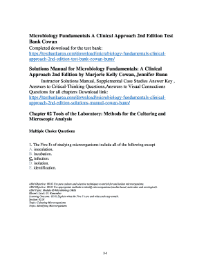 Microbiology Fundamentals a Clinical Approach PDF  Form
