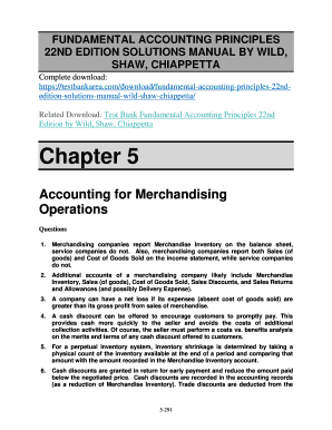 Fundamental Accounting Principles 18th Edition Answer Key PDF  Form