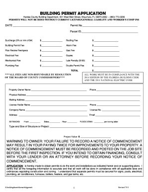 Hardee County Building Department  Form