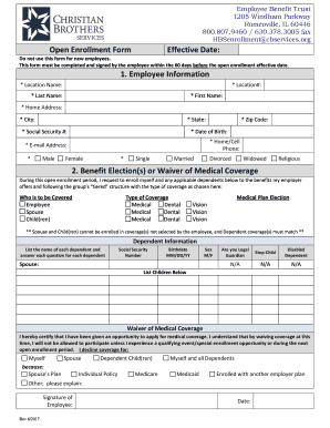 Open Enrollment Form