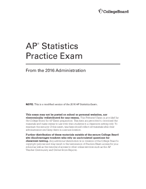 Ap Statistics Multiple Choice PDF  Form