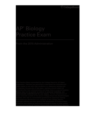 Ap Biology Practice Exam PDF  Form