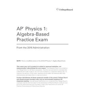 Ap Physics 1 Exam Multiple Choice PDF  Form