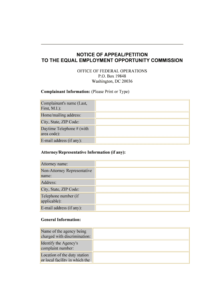 EEOC Form 573 VA Gov 2001