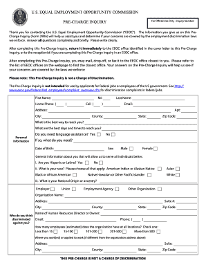 Eeoc Inquiry  Form